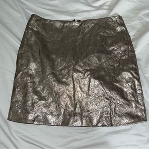 Forever 21 gold A-line mini skirt.